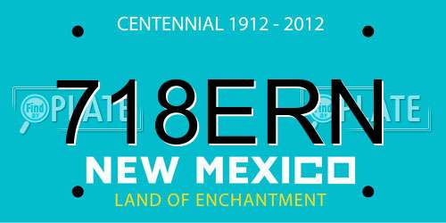 718ERN New Mexico License Plate