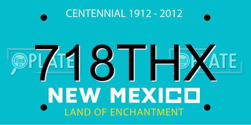 718THX New Mexico License Plate