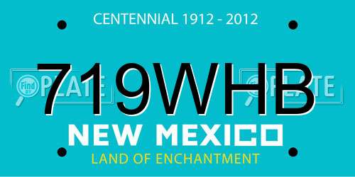 719WHB New Mexico License Plate