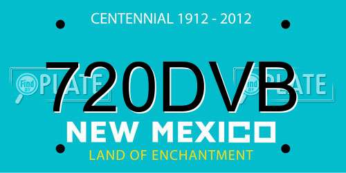 720DVB New Mexico License Plate