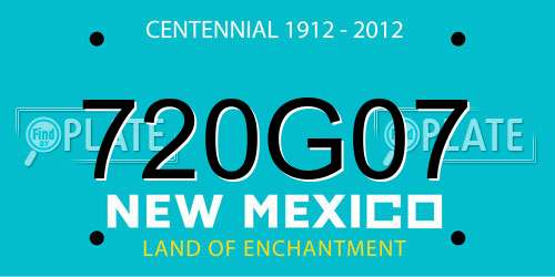 720G07 New Mexico License Plate