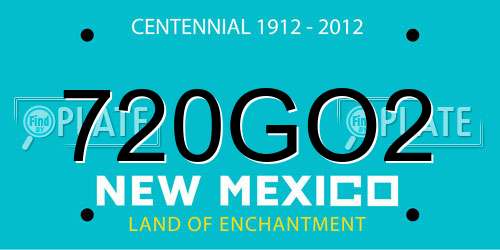 720GO2 New Mexico License Plate