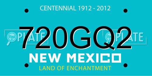 720GQ2 New Mexico License Plate