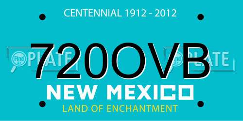 720OVB New Mexico License Plate