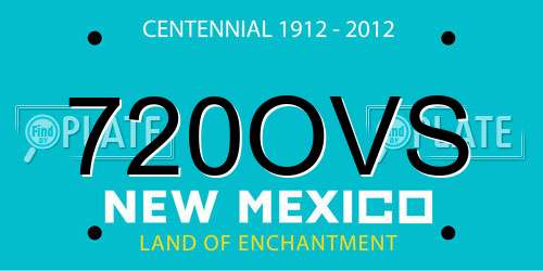 720OVS New Mexico License Plate