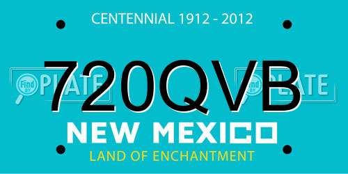 720QVB New Mexico License Plate