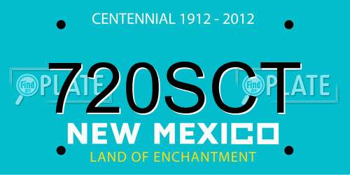 720SCT New Mexico License Plate