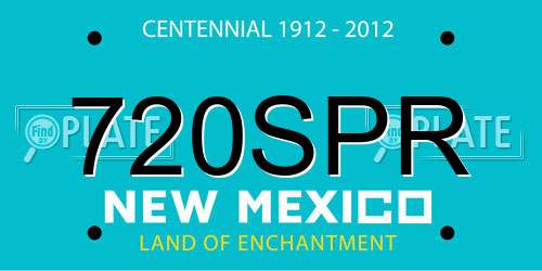 720SPR New Mexico License Plate