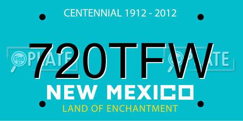 720TFW New Mexico License Plate