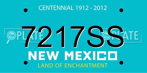 7217SS New Mexico License Plate