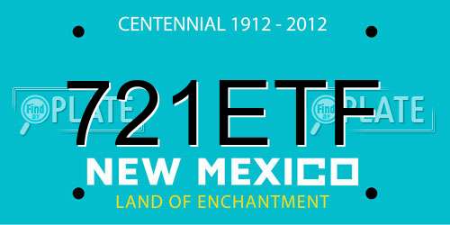 721ETF New Mexico License Plate