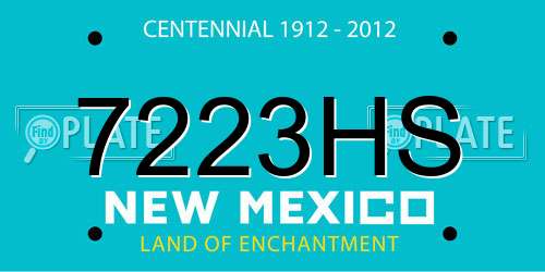 7223HS New Mexico License Plate