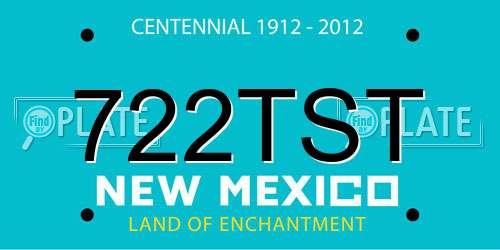 722TST New Mexico License Plate