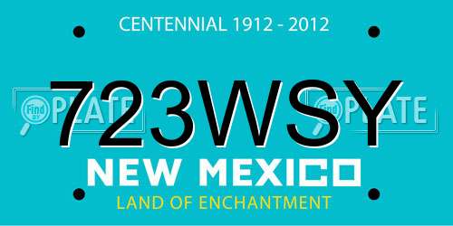 723WSY New Mexico License Plate