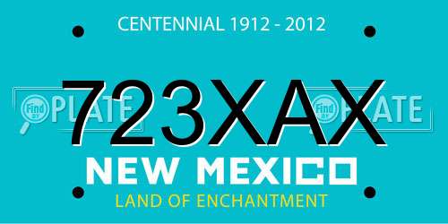 723XAX New Mexico License Plate