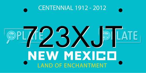 723XJT New Mexico License Plate