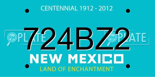 724BZ2 New Mexico License Plate