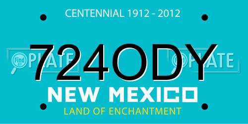 724ODY New Mexico License Plate
