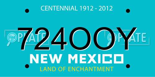724OOY New Mexico License Plate