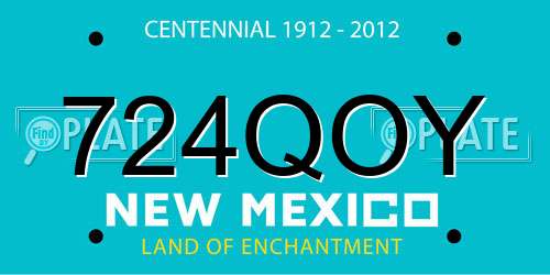 724QOY New Mexico License Plate