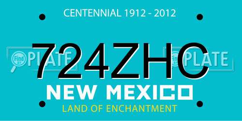 724ZHC New Mexico License Plate