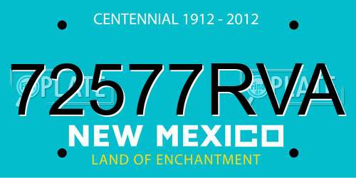 72577RVA New Mexico License Plate
