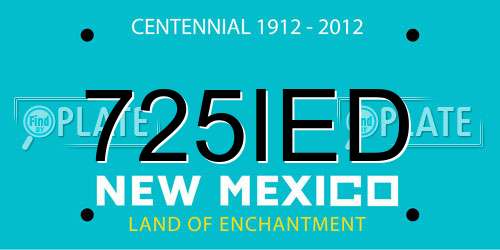 725IED New Mexico License Plate