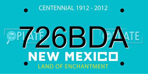 726BDA New Mexico License Plate
