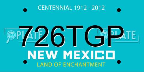 726TGP New Mexico License Plate