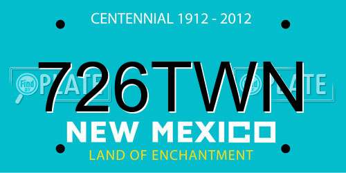 726TWN New Mexico License Plate