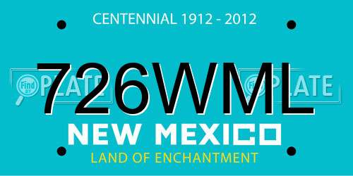 726WML New Mexico License Plate