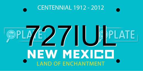 727IUL New Mexico License Plate