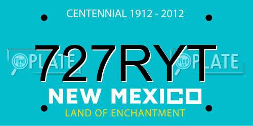 727RYT New Mexico License Plate