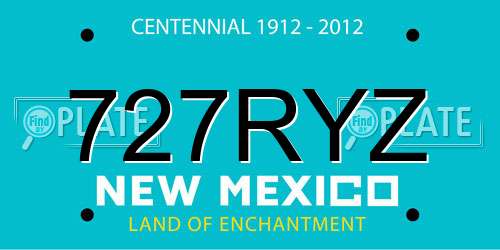 727RYZ New Mexico License Plate