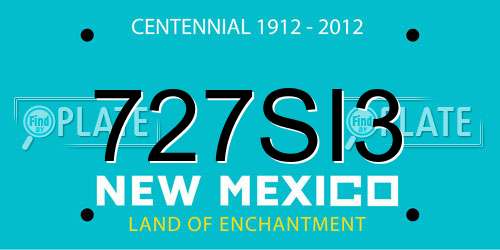 727SI3 New Mexico License Plate