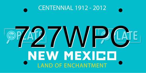 727WPC New Mexico License Plate