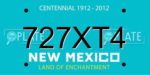 727XT4 New Mexico License Plate