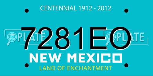 7281EO New Mexico License Plate