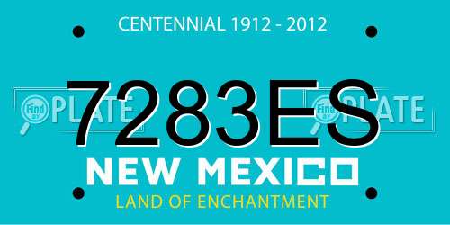 7283ES New Mexico License Plate