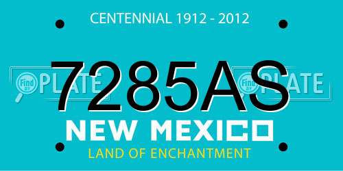 7285AS New Mexico License Plate