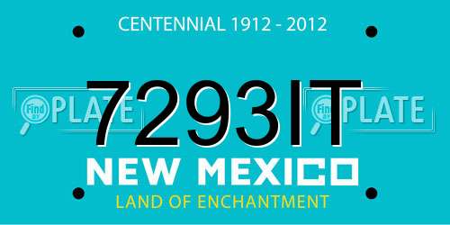 7293IT New Mexico License Plate