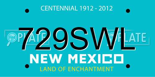 729SWL New Mexico License Plate