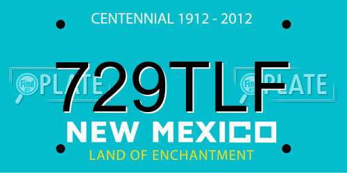 729TLF New Mexico License Plate