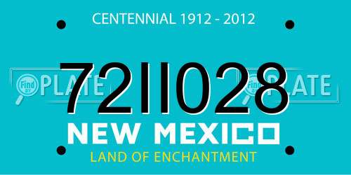 72II028 New Mexico License Plate
