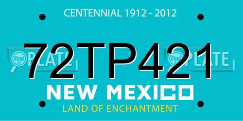 72TP421 New Mexico License Plate