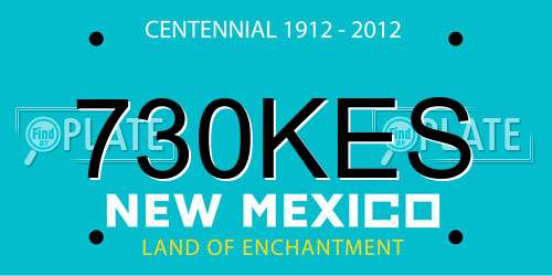 730KES New Mexico License Plate