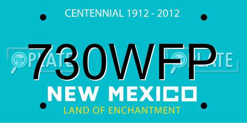 730WFP New Mexico License Plate