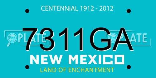 7311GA New Mexico License Plate