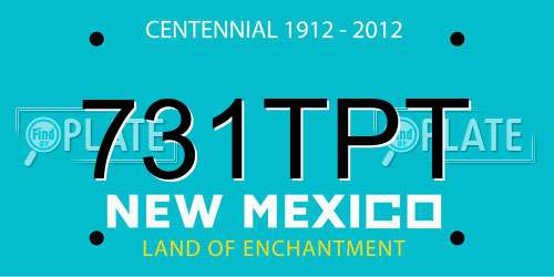 731TPT New Mexico License Plate