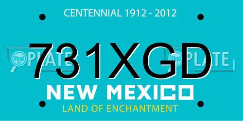 731XGD New Mexico License Plate